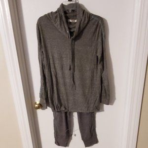 Z Avenue Womens 2 Pc Cowl Neck Sweatshirt & Joggers Set--size S